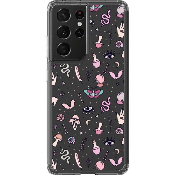 Pink Mystic Doodles Clear Phone Case