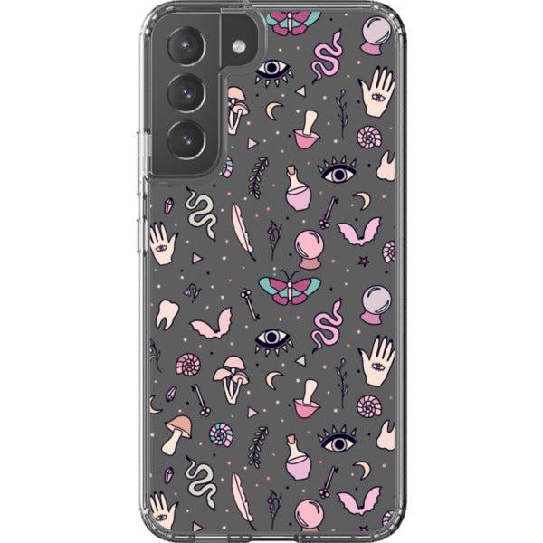 Pink Mystic Doodles Clear Phone Case