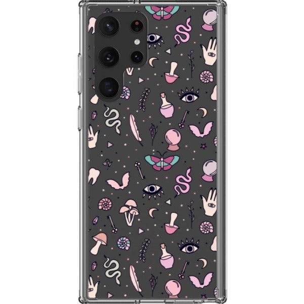 Pink Mystic Doodles Clear Phone Case