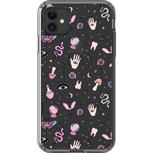 Pink Mystic Doodles Clear Phone Case