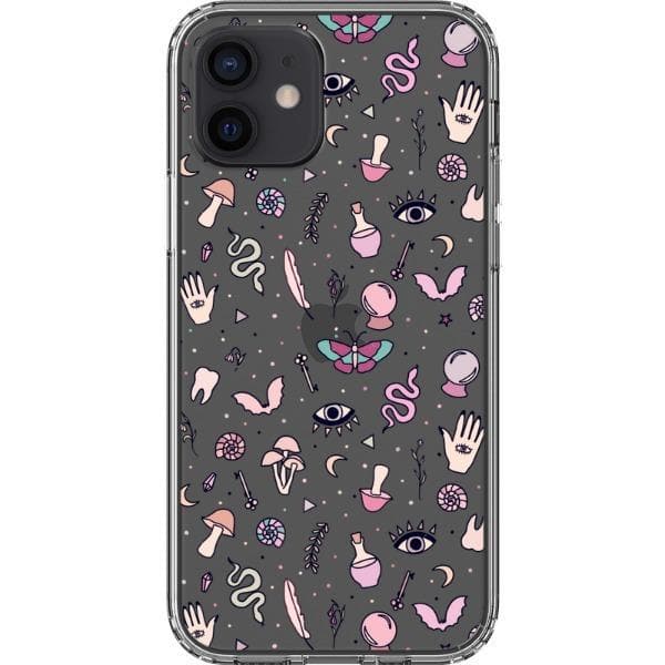 Pink Mystic Doodles Clear Phone Case