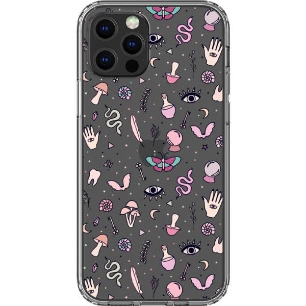 Pink Mystic Doodles Clear Phone Case