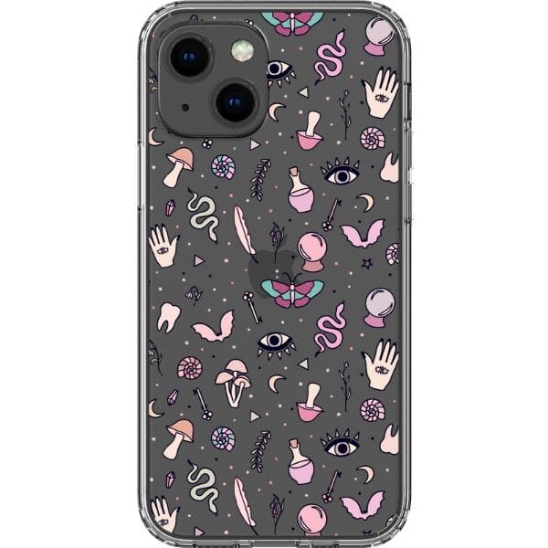 Pink Mystic Doodles Clear Phone Case