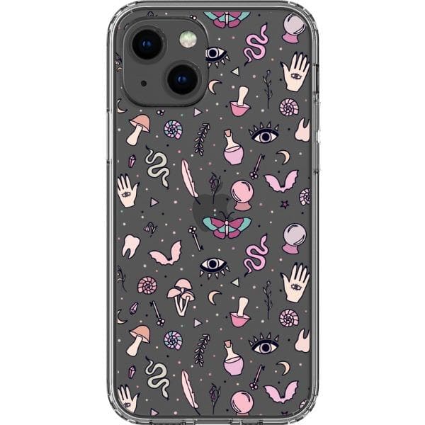 Pink Mystic Doodles Clear Phone Case