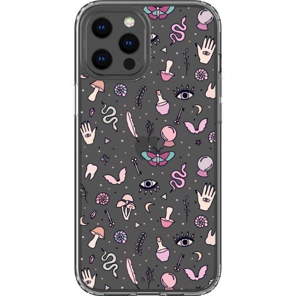 Pink Mystic Doodles Clear Phone Case