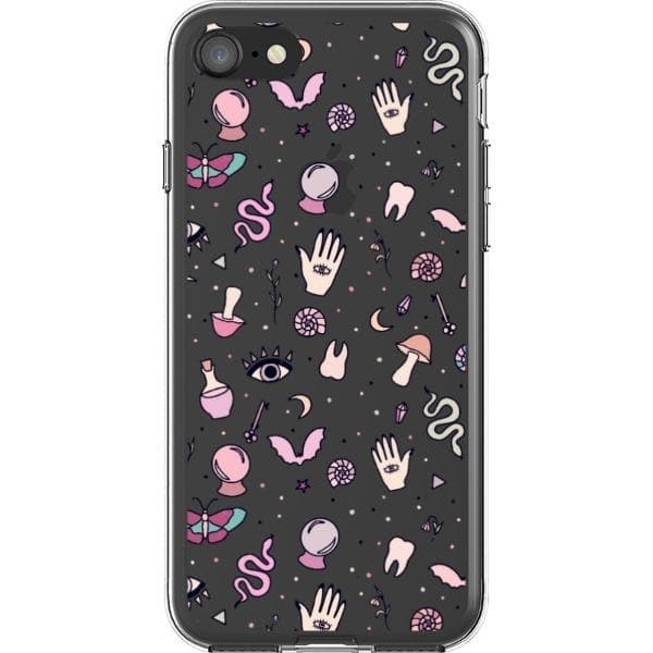 Pink Mystic Doodles Clear Phone Case