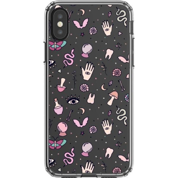 Pink Mystic Doodles Clear Phone Case