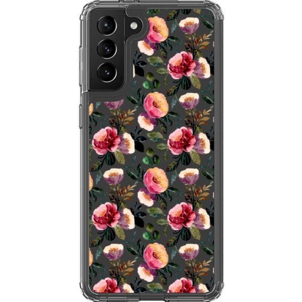 Pretty Watercolor Foliage Clear Phone Cases