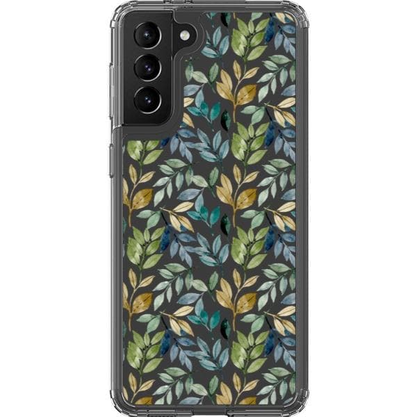 Pretty Watercolor Foliage Clear Phone Cases