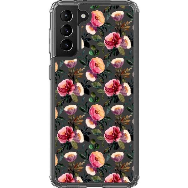 Pretty Watercolor Foliage Clear Phone Cases