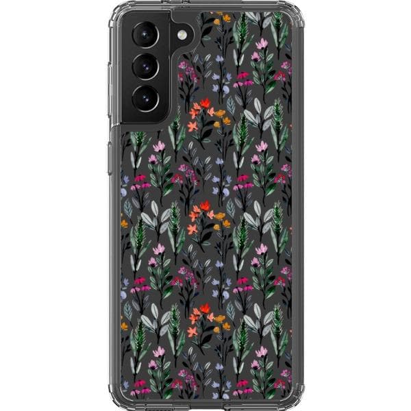 Pretty Watercolor Foliage Clear Phone Cases