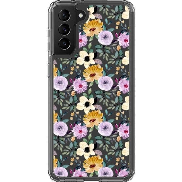 Pretty Watercolor Foliage Clear Phone Cases