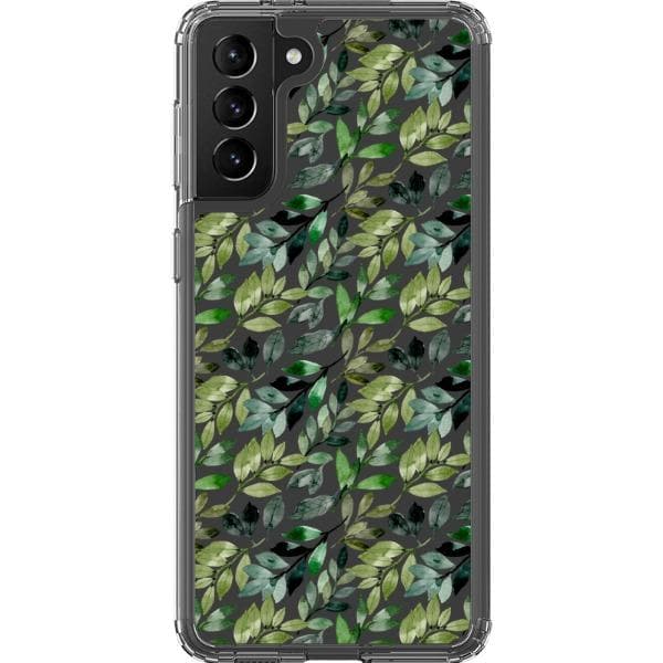 Pretty Watercolor Foliage Clear Phone Cases