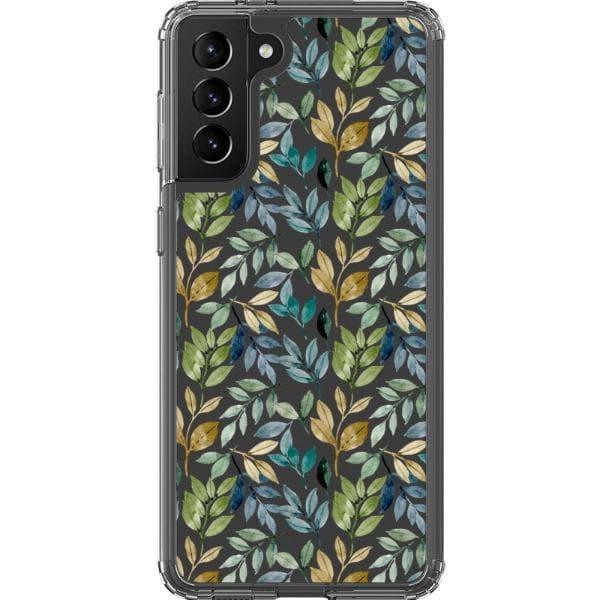 Pretty Watercolor Foliage Clear Phone Cases