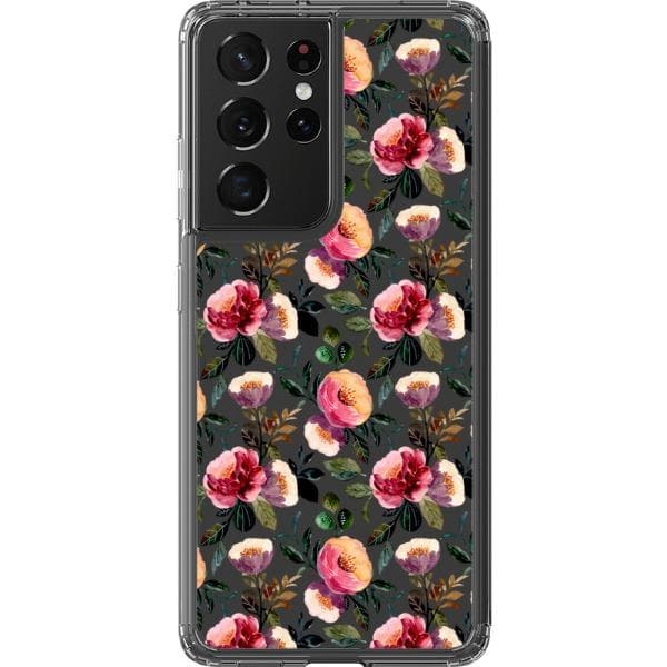 Pretty Watercolor Foliage Clear Phone Cases