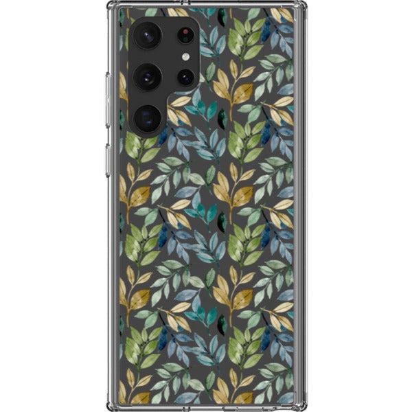 Pretty Watercolor Foliage Clear Phone Cases