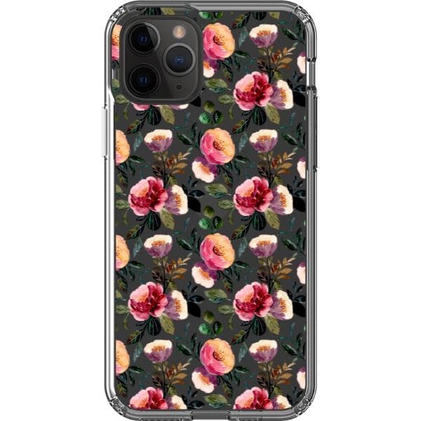 Pretty Watercolor Foliage Clear Phone Cases