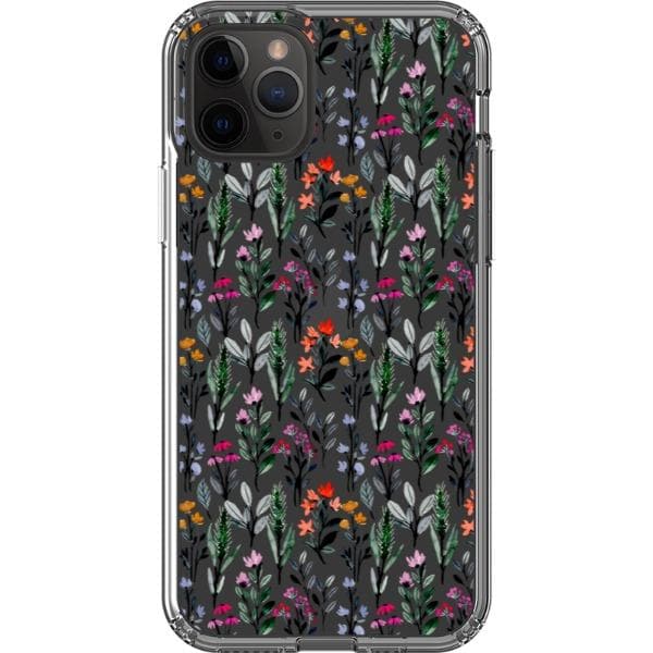 Pretty Watercolor Foliage Clear Phone Cases