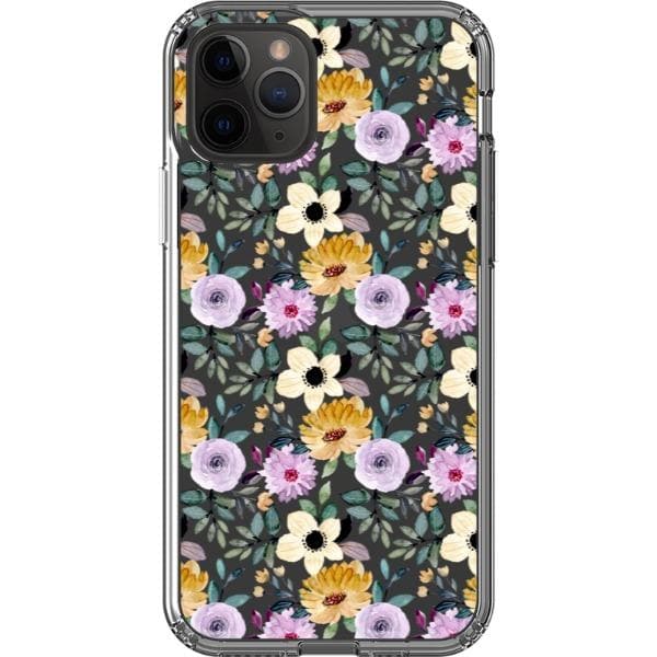 Pretty Watercolor Foliage Clear Phone Cases