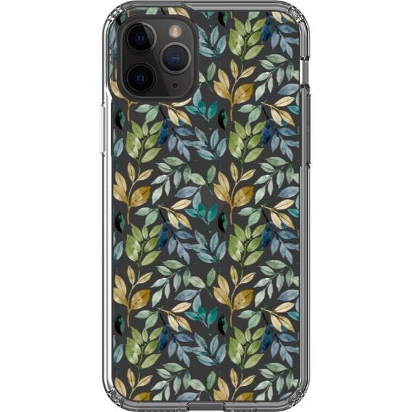 Pretty Watercolor Foliage Clear Phone Cases