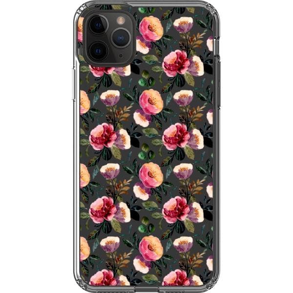 Pretty Watercolor Foliage Clear Phone Cases