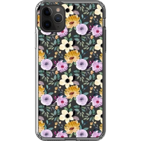 Pretty Watercolor Foliage Clear Phone Cases