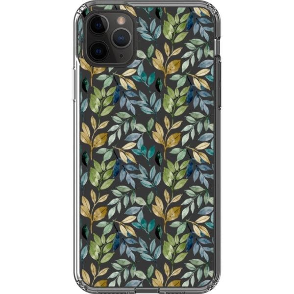 Pretty Watercolor Foliage Clear Phone Cases