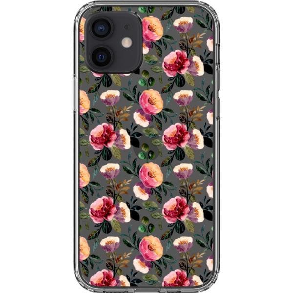 Pretty Watercolor Foliage Clear Phone Cases