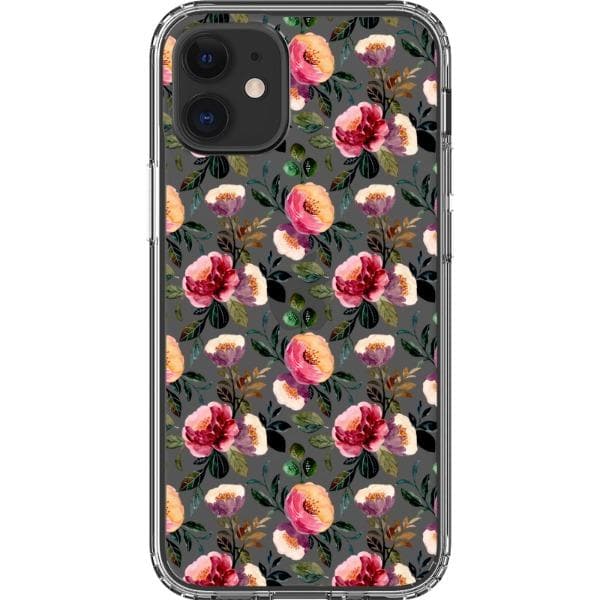 Pretty Watercolor Foliage Clear Phone Cases