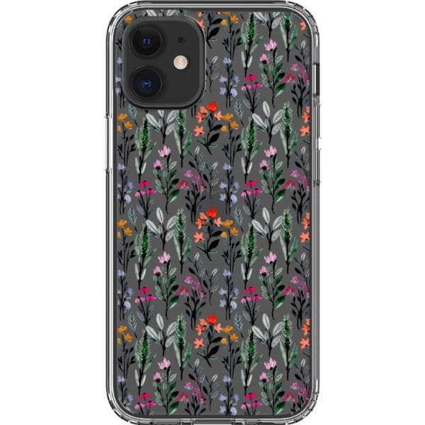 Pretty Watercolor Foliage Clear Phone Cases