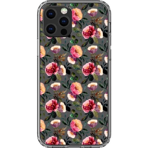 Pretty Watercolor Foliage Clear Phone Cases