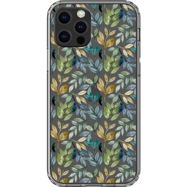 Pretty Watercolor Foliage Clear Phone Cases