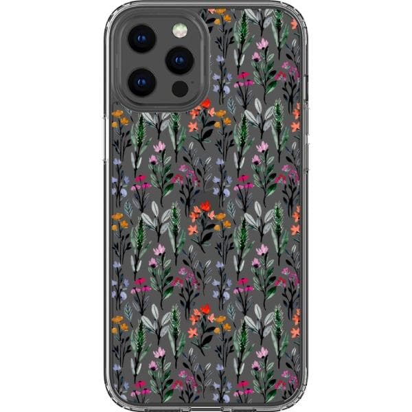 Pretty Watercolor Foliage Clear Phone Cases