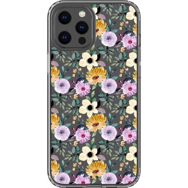 Pretty Watercolor Foliage Clear Phone Cases