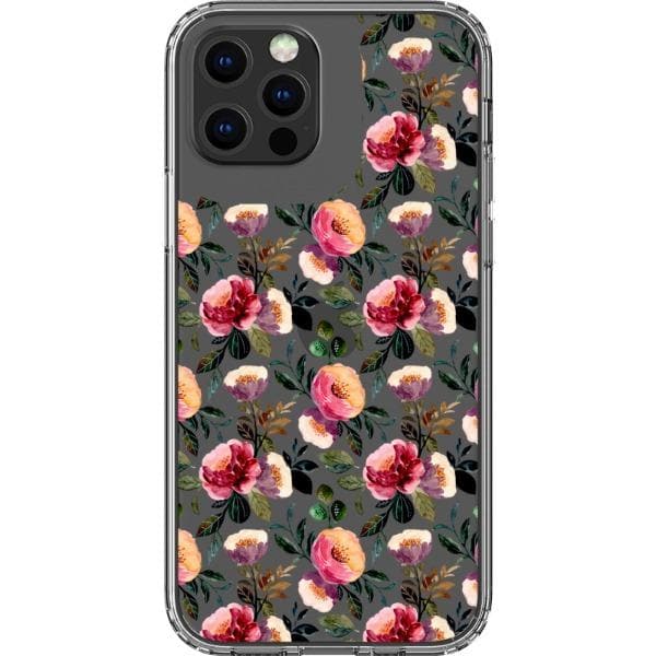 Pretty Watercolor Foliage Clear Phone Cases