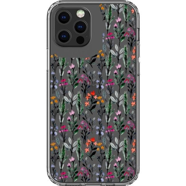 Pretty Watercolor Foliage Clear Phone Cases