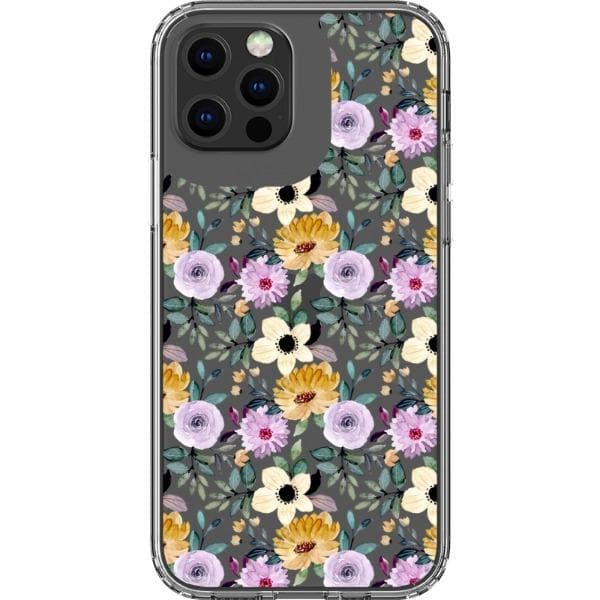 Pretty Watercolor Foliage Clear Phone Cases