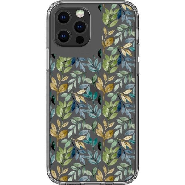 Pretty Watercolor Foliage Clear Phone Cases