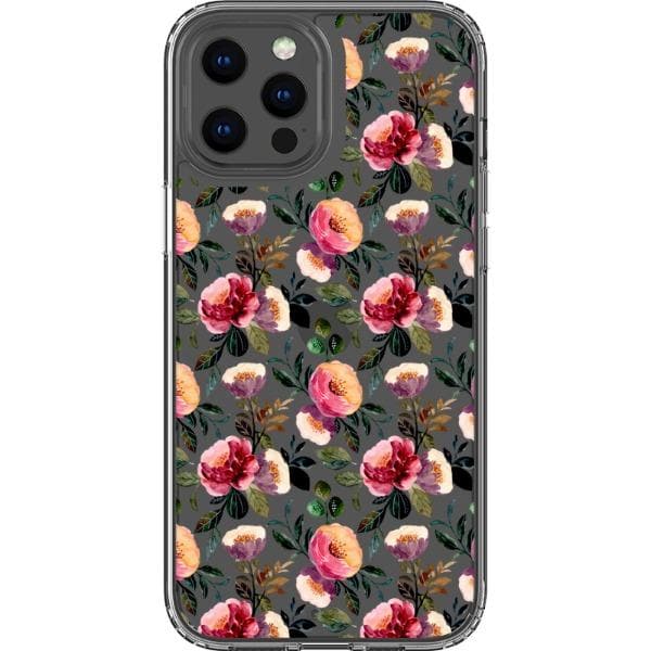 Pretty Watercolor Foliage Clear Phone Cases