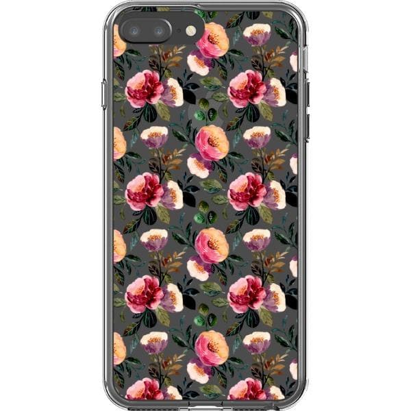 Pretty Watercolor Foliage Clear Phone Cases