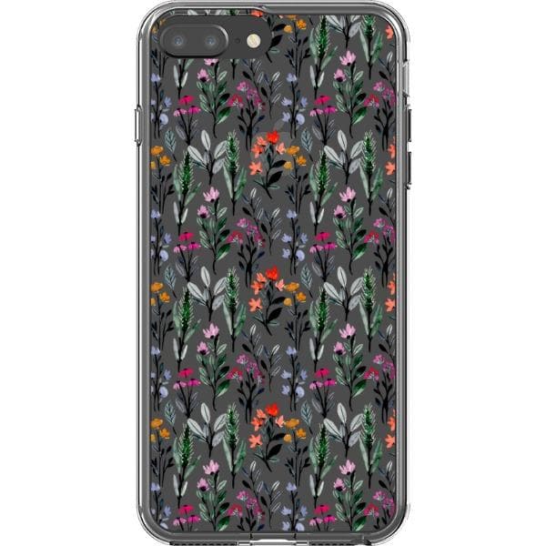 Pretty Watercolor Foliage Clear Phone Cases