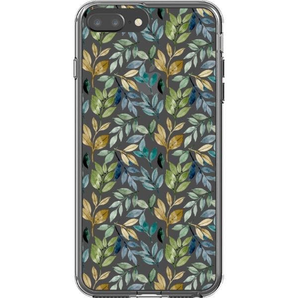 Pretty Watercolor Foliage Clear Phone Cases