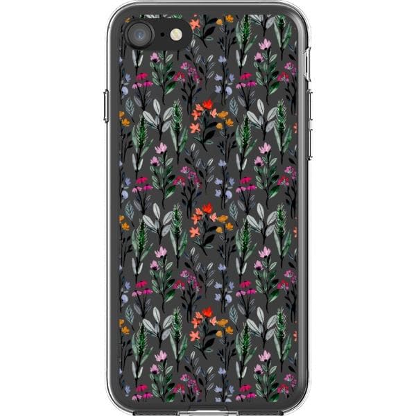 Pretty Watercolor Foliage Clear Phone Cases