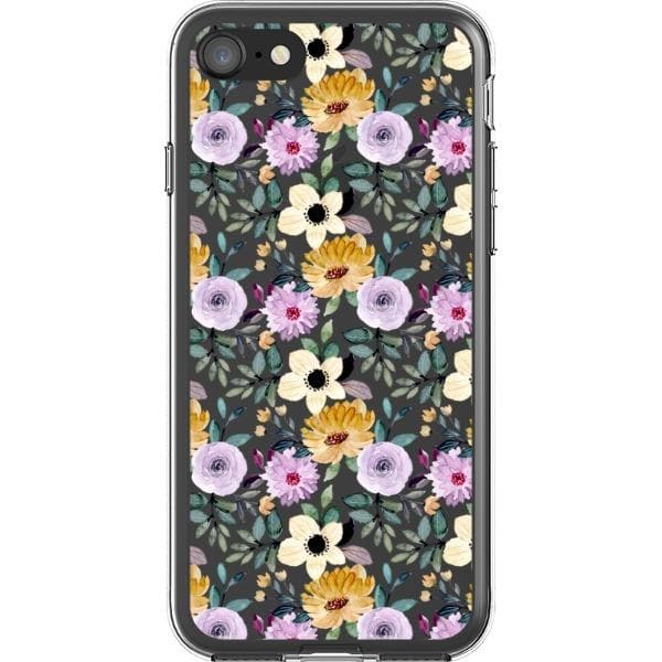 Pretty Watercolor Foliage Clear Phone Cases