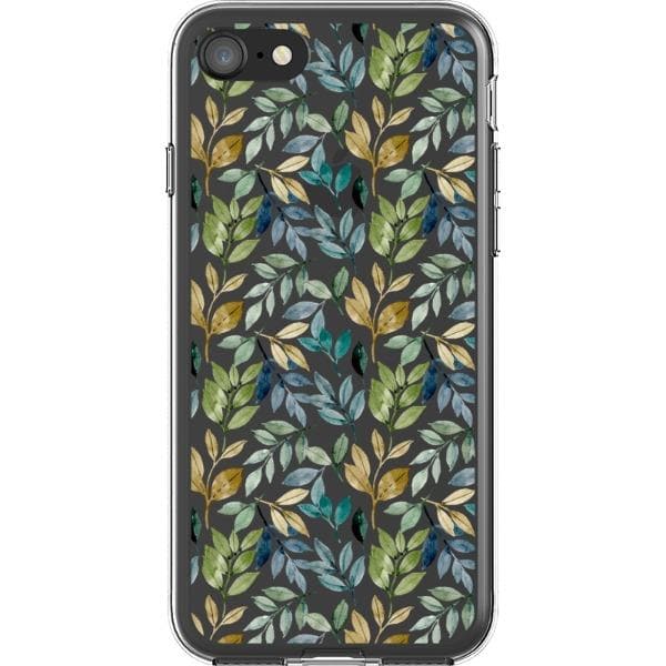 Pretty Watercolor Foliage Clear Phone Cases