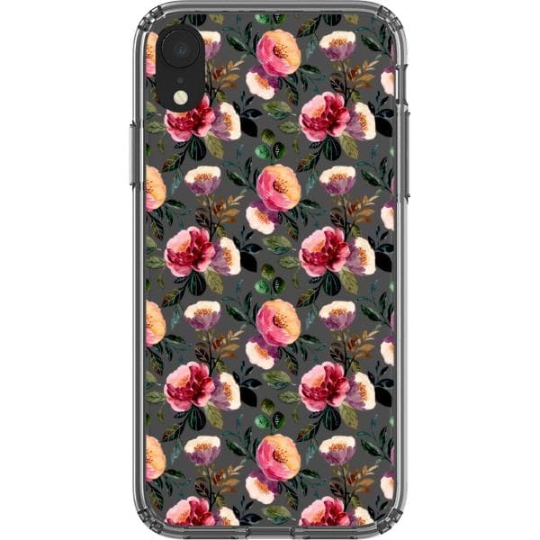 Pretty Watercolor Foliage Clear Phone Cases