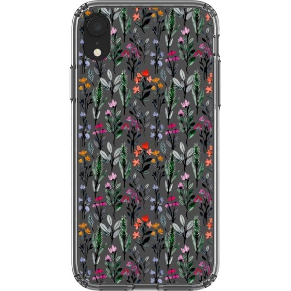 Pretty Watercolor Foliage Clear Phone Cases