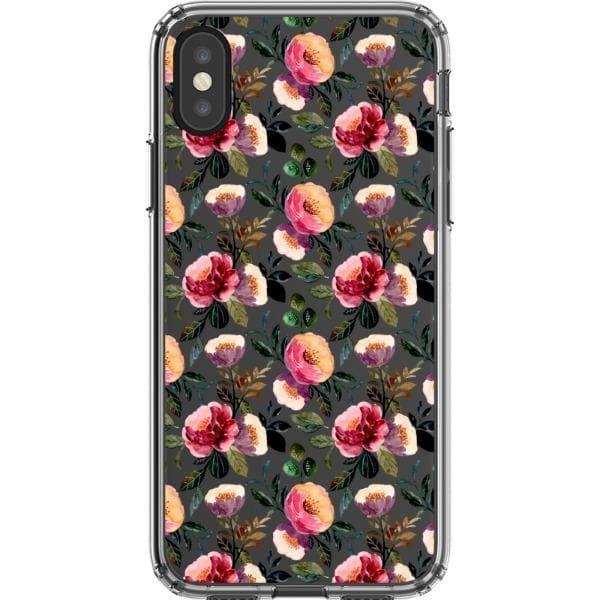 Pretty Watercolor Foliage Clear Phone Cases