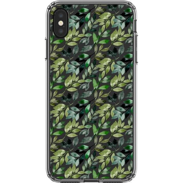 Pretty Watercolor Foliage Clear Phone Cases