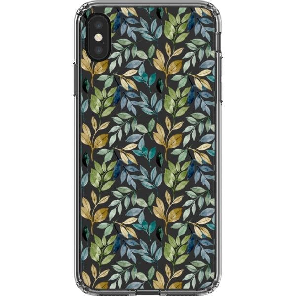 Pretty Watercolor Foliage Clear Phone Cases